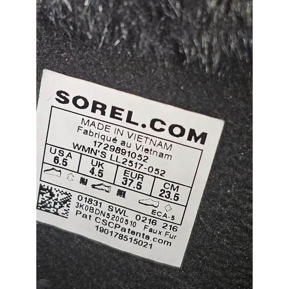 Sorel Women's Tofino II‎ Gray Houndstooth Winter Snow Boots Lace Up Tall 6.5 - Picture 7 of 10